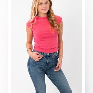 FREE PEOPLE HIBISCUS POP EVER HAD TEE